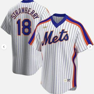 Nike NY Mets Darryl Strawberry #18 Cooperstown Jersey Collection Player SZ XL